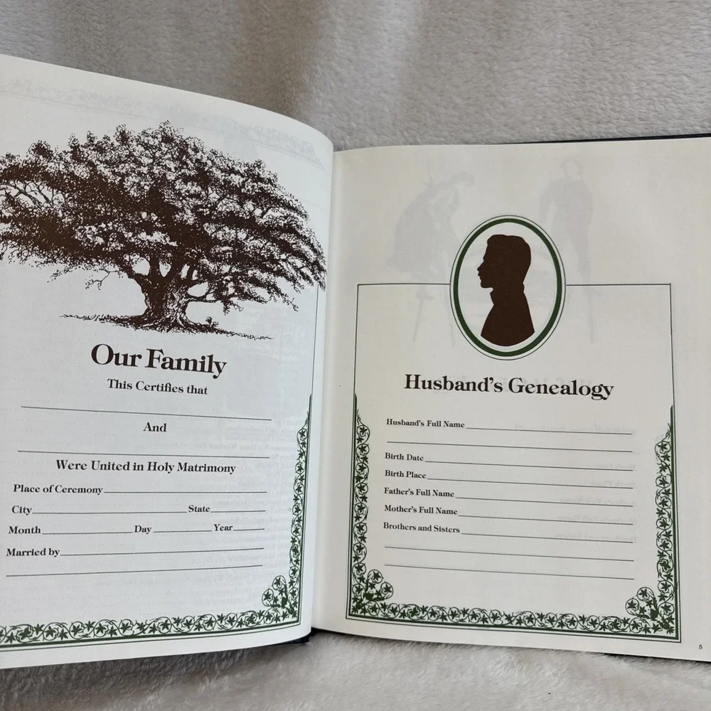 Our Family Tree A History of‎ Our Family Hardcover Genealogy Record Book 1977